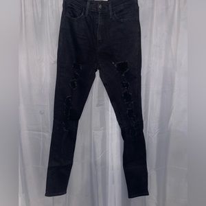 Levi’s 720 high waisted distressed jeans size 27x32 faded black